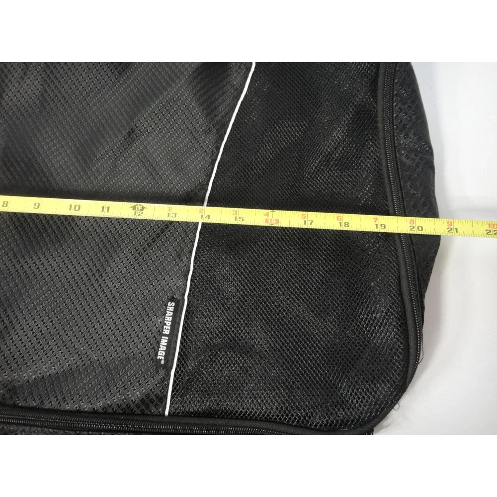 Sharper Image Black Mesh Travel Packing Cubes Set of 2 Luggage Organizer Bags